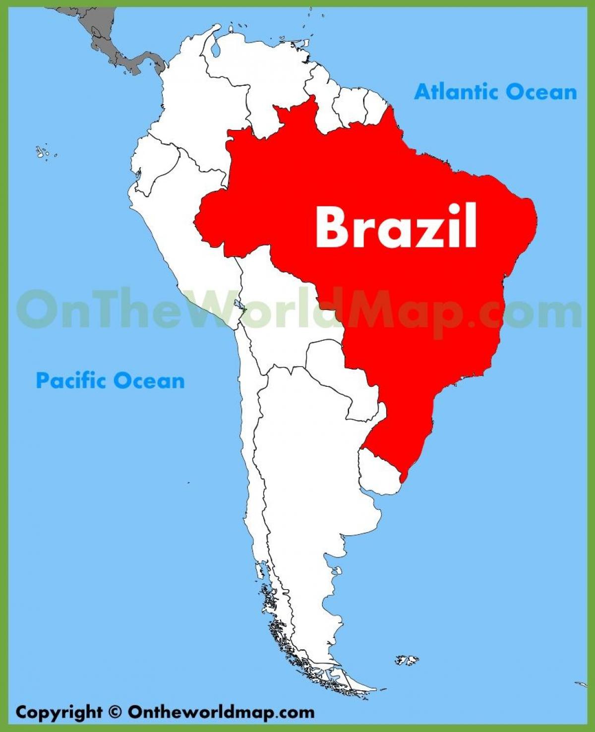 carte du Brésil en amérique du sud