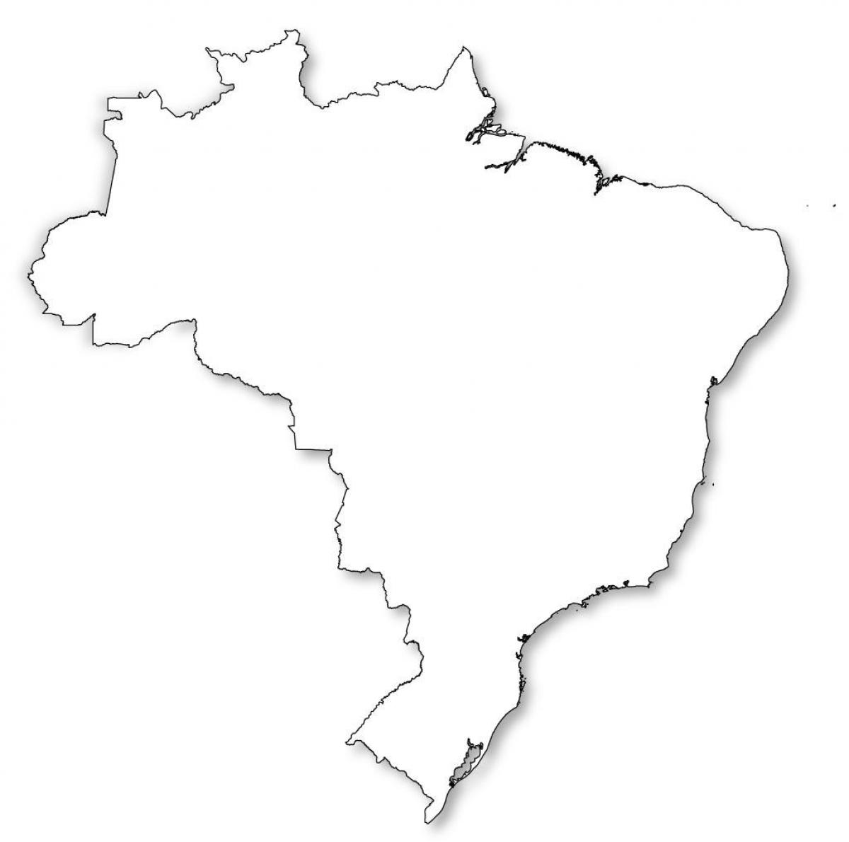 carte du Brésil contour