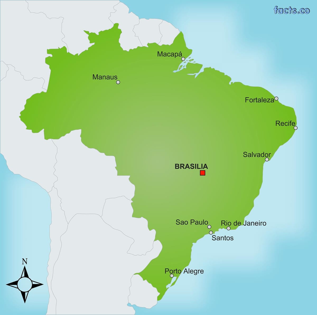 capitale du Brésil sur la carte