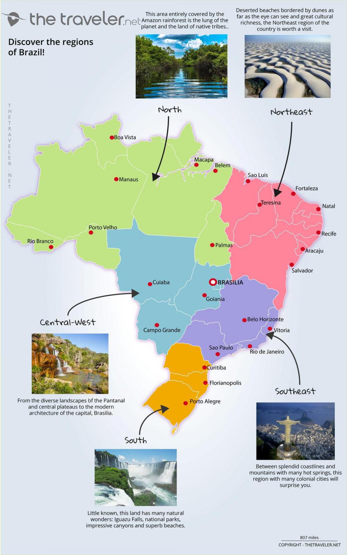 carte du Brésil attraction