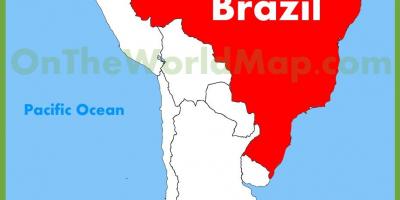 Carte du Brésil en amérique du sud