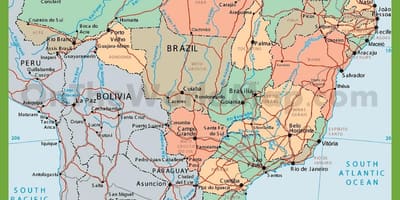 Carte politique du Brésil