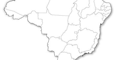 La carte du brésil vide