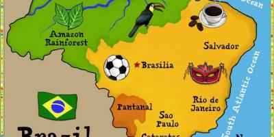 Carte du Brésil pour les enfants