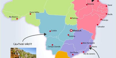 Carte du Brésil attraction