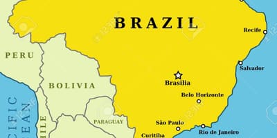 Grandes villes dans la carte du Brésil