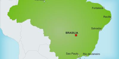 Capitale du Brésil sur la carte