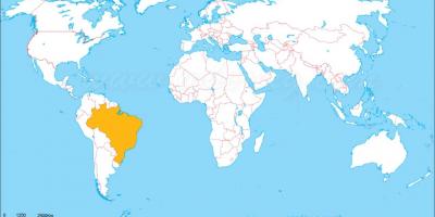 Emplacement du Brésil sur la carte du monde