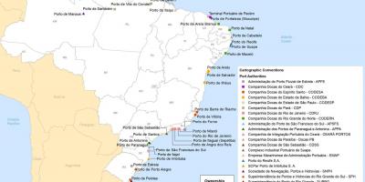 Carte du Brésil ports