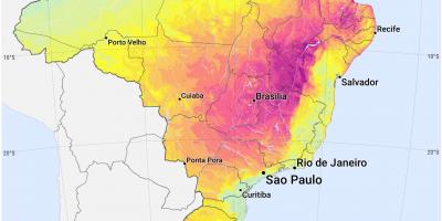 Carte du Brésil soleil
